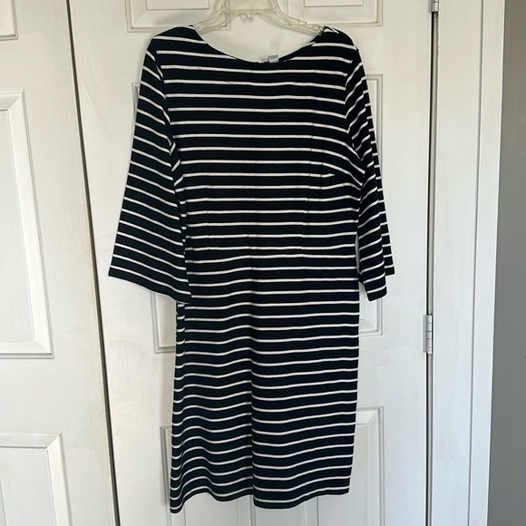 Old Navy XL midi dress black and white stripes - Picture 1 of 4